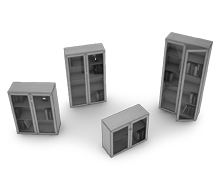 ویترین-تمام-درب-شیشه-ای-با-دو-درب-مولتی-کیس-تیپ-6242-41 -  - https://mohitara.com